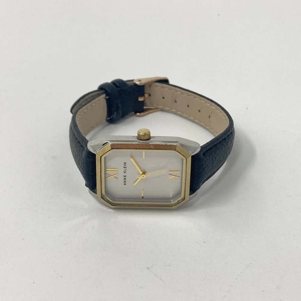 Anne Klein Women's Tank Watch 24mm Gold Silver Two Tone 30M WR New Battery 8" - Picture 10 of 16